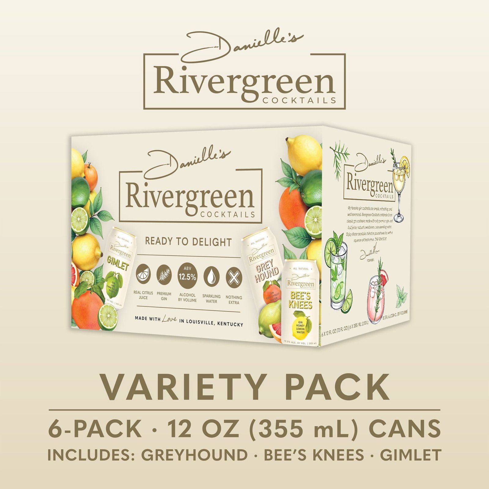Rivergreen variety pack box with illustrated citrus